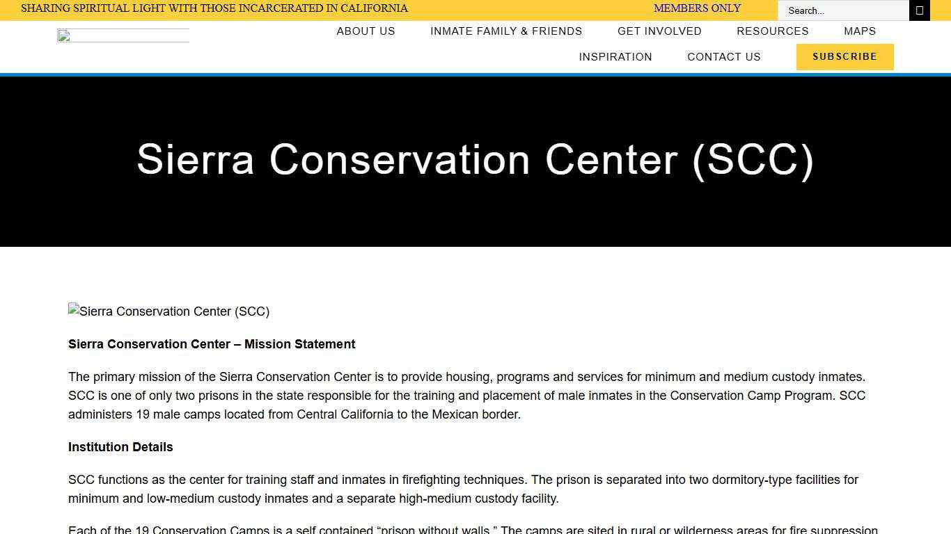 Sierra Conservation Center (SCC) – Light in Prison